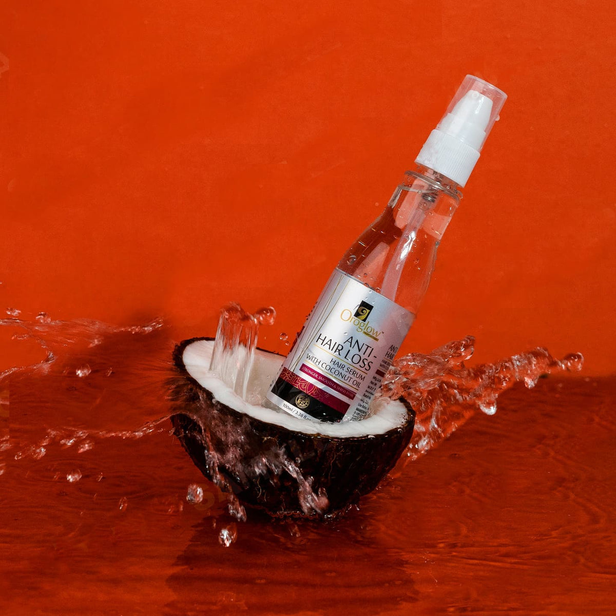 Oroglow Coconut Hair Serum For Silky & Smooth Hair, Tames Frizzy Hair, with coco