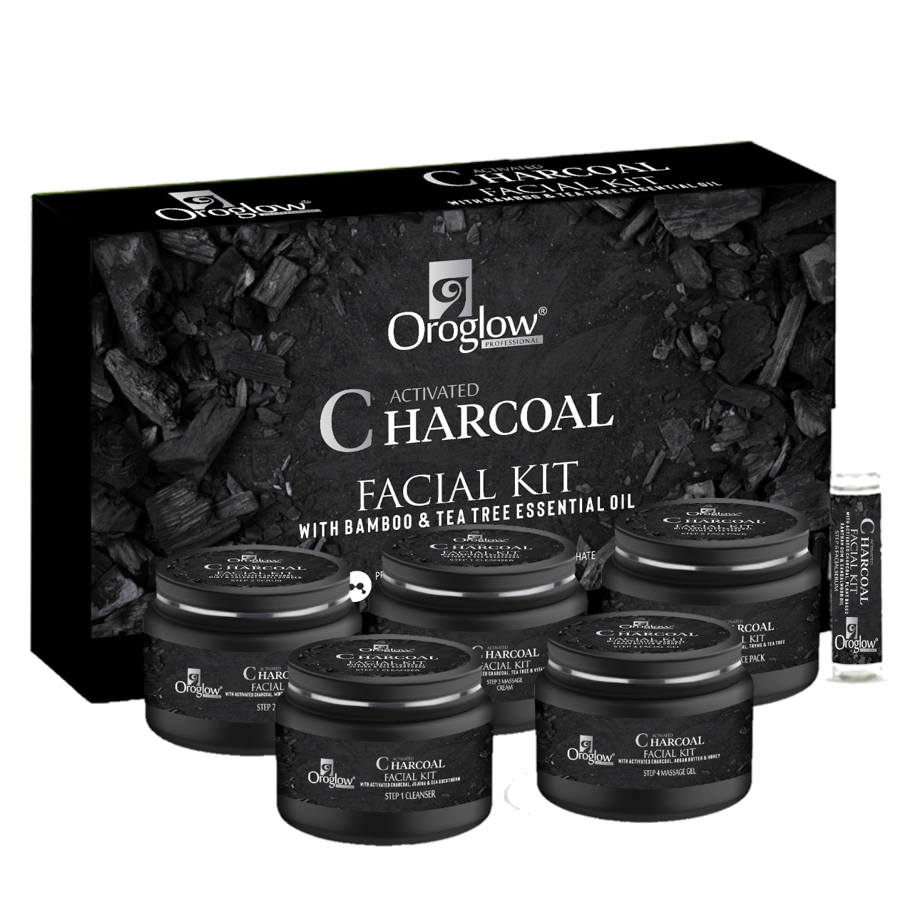 Oroglow NATURAL'S Bamboo & Charcoal Facial Kit With Tea Tree Oil For Deep Cleans