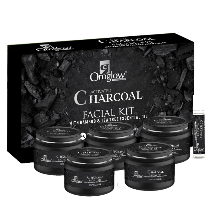Oroglow NATURAL'S Bamboo & Charcoal Facial Kit With Tea Tree Oil For Deep Cleans
