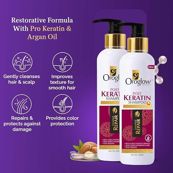 Oroglow PRO KERATIN & ARGAN OIL SHAMPOO (250 ml)
