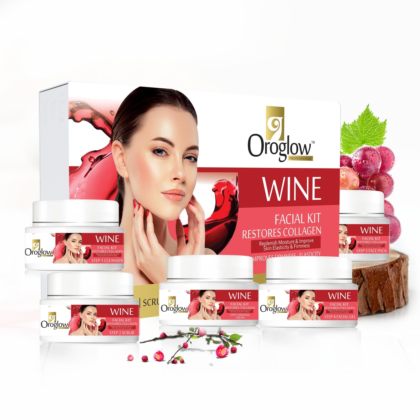 Oroglow Wine Facial kit
