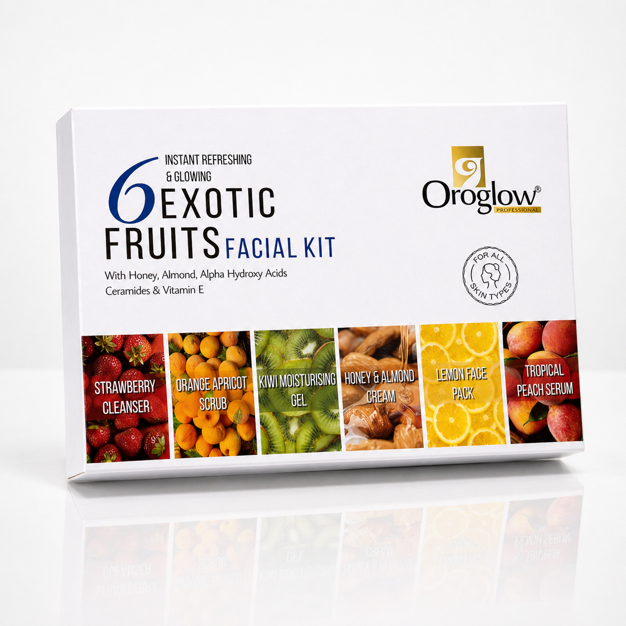 Fruits Facial Kit for Glowing Skin | Fruit Facial Kit with AHA, Vitamin E & Ceramides (For All Skin Types)