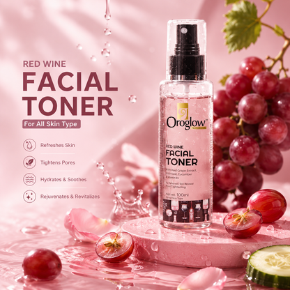 Oroglow Red wine face toner Men & Women (100 ml)