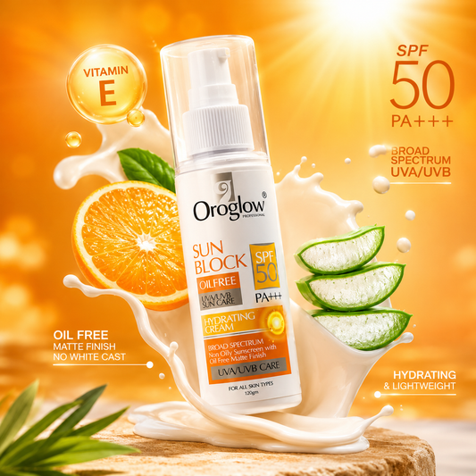 Oroglow SPF 50 Sunscreen Oil-Free | Matte Finish Sunblock (150g)