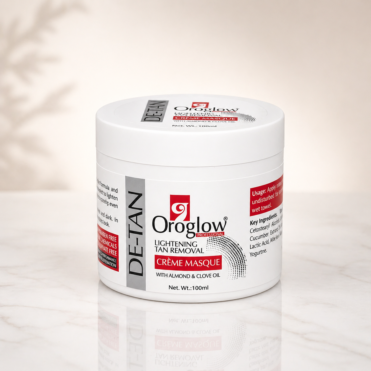 De-Tan Face Mask for Brightening Skin | Oroglow Creme Masque - Oroglow professional