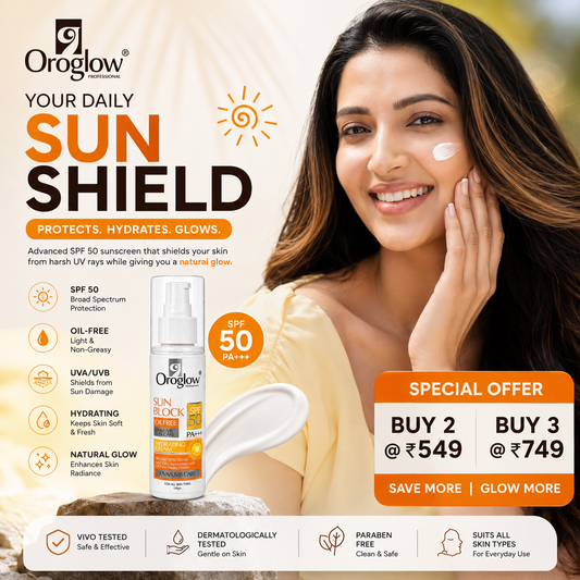 Oroglow SPF 50 Sunscreen Oil-Free | Matte Finish Sunblock (150g)