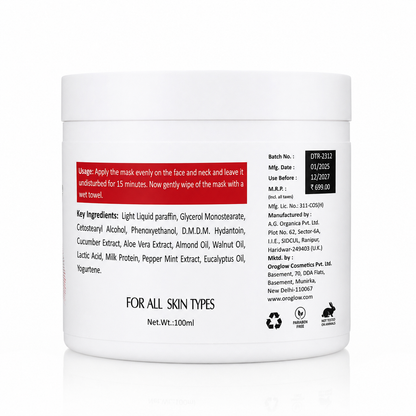 De-Tan Face Mask for Brightening Skin | Oroglow Creme Masque - Oroglow professional