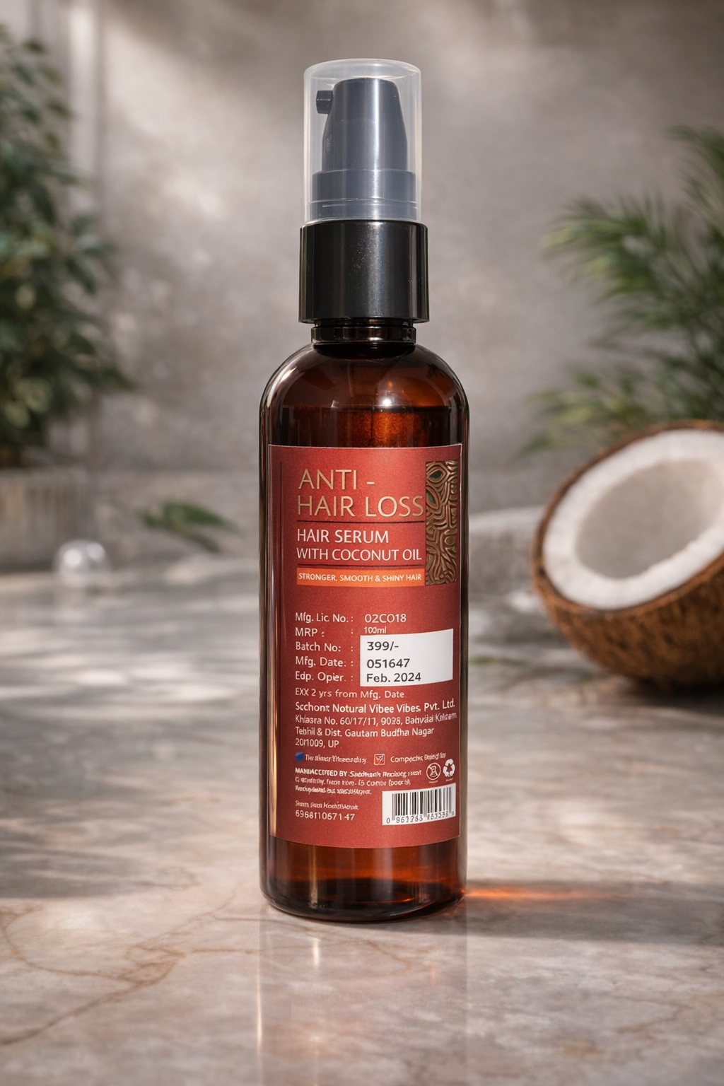 Oroglow Coconut Hair Serum For Silky & Smooth Hair, Tames Frizzy Hair, with coco - Oroglow professional