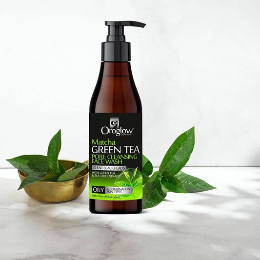 Oroglow Matcha Green Tea with Vitamin C & Hyaluronic Acid Face Wash (150 ml)